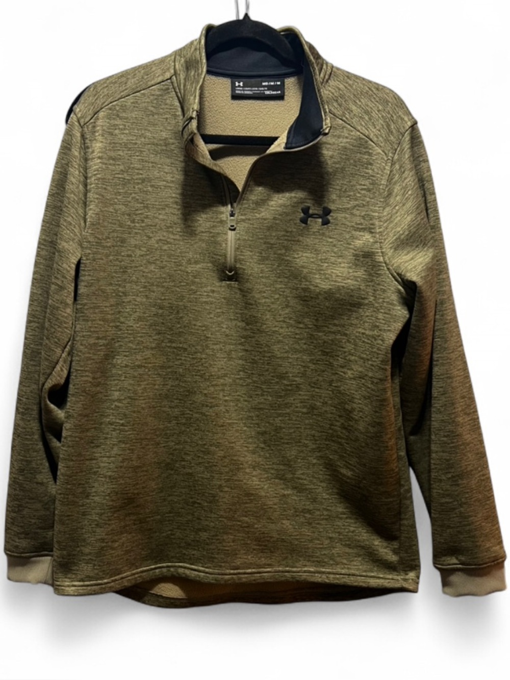 Under Armour Black Collar with Tan Fleece Interior Pullover - Picture 5 of 10